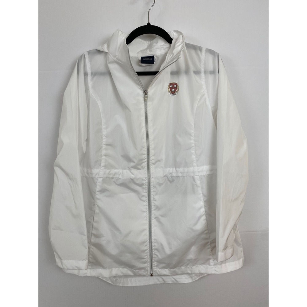 Women's Size XL Harvard Crimson White Lightweight Windbreaker Jacket